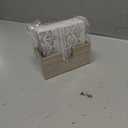 Juvale Wooden Coasters Set of 6-3.8 in, White, Square, Farmhouse Style - Coaster Holder for Coffee Table & Bar Decor - Kitchen & Living Room Decor