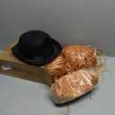 Jeyiour 5 Pcs Flowered Luau Hula Skirts & Accessories Set - 3 Skirts, UV Protection Round Sunglasses, Bowler Hat for Adults - Halloween, Tropical Party Costume - Unisex, Classic Color