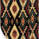 Hand Towels 2 Pack, Aztec Southwest Hand Towels for Bathroom, Kitchen Washcloths for Drying & Cleaning, Ethnic Style Design Soft Absorbent Home Decorative, 14x28 Inches (Blue)