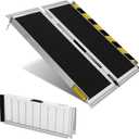 Portable Wheelchair ramp 3FT,Non-Slip Aluminum Threshold ramps for Home Steps,Folding Handicap Ramp,ramps for Home,doorways,Stairs,Weight Capacity up to 800LBS 3FT (Usable Height 3-9 inch)