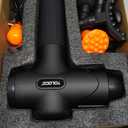 TOLOCO Massage Gun Deep Tissue, Percussion Massage Gun with 10 Replacement Heads, Super Quiet Portable Electric Massager for Athletes, Relax, Black