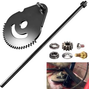 938-05078 Steering Shaft 5/8 And 617-04094 Sector Gear Kit for MTD Troy Bilt With 948-0389 710-1309 Steering Rod Cap, Screw & 941-0656A 741-0656A Pinion Gear & Bushing,941-04124 Hex Flange Bearing