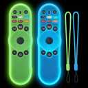 [2Pack] Climberer Cover for VIZIO XRT270,Smart TV Remote Control Replacement Glow in Dark Protective Skin Case - Blue & Green (XRT270)