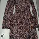 Cocoinsity Womens Party Dress Bodycon Long Sleeve Backless Slim Mini Clubwear Dresses Leopard, Small
