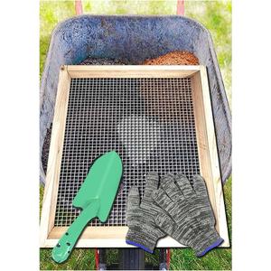 Soil Sifter, Dirt Sifter for Gardening, Compost Sifter, Garden Sieve, Light Wood Sifter for Rocks, Screen Sifter Top Soil/Peat Moss/Worm/Leaves/Loam Soil/Sand,Great Garden Tool for Plants & Vegetables