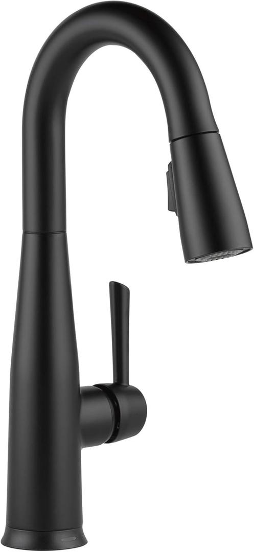Delta Essa Single Handle Pull-Down Bar/Prep Faucet - Touch2O Technology (Matte Black)