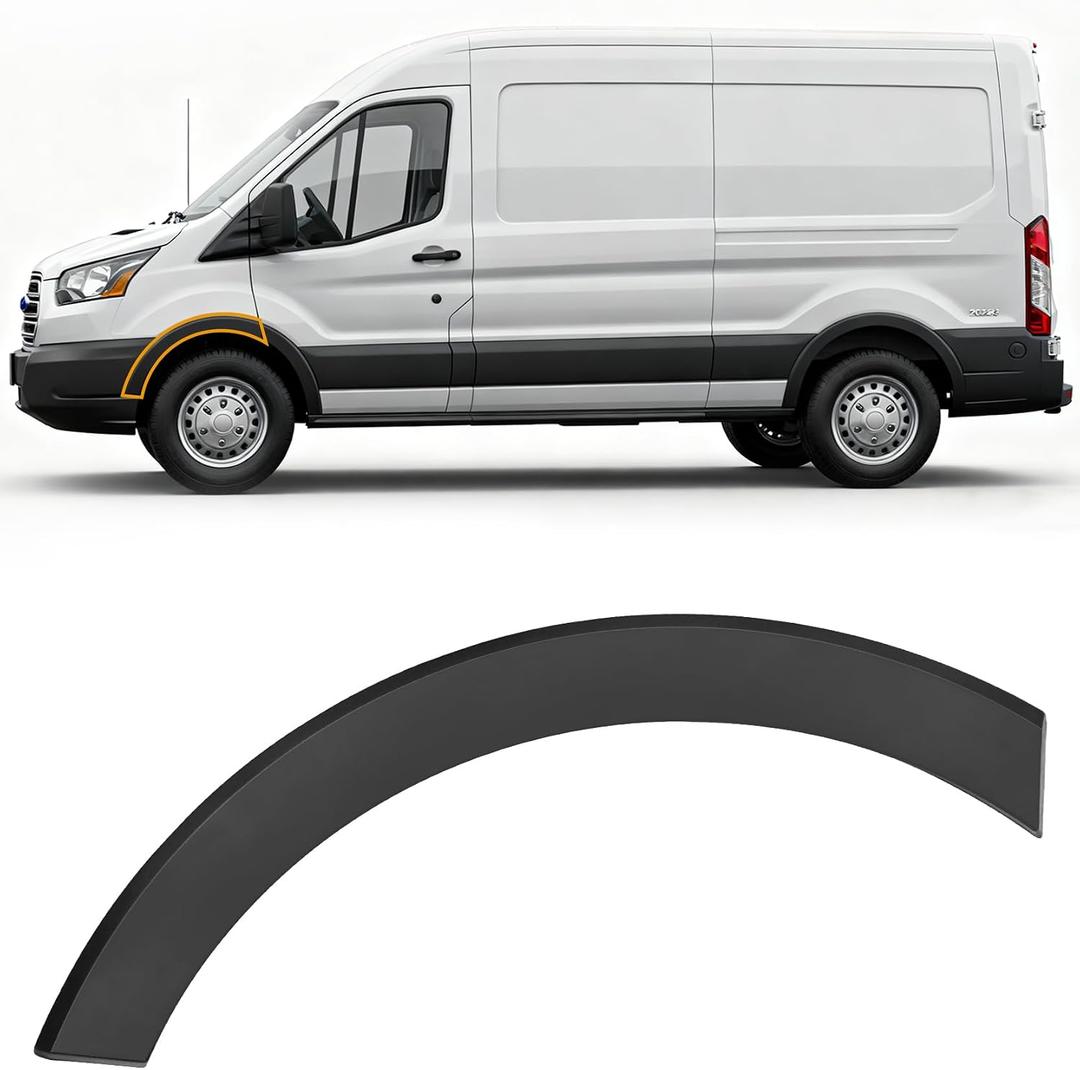Front Driver Side Fender Trim Compatible with 2015-2023 Ford Transit 150 250 350 350HD Front Left Door Molding Fender Flares BK3Z61278L01BC