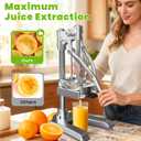 2-in-1 Commercial Manual Juicer & Vegetable Chopper, 3 Blades