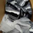 Bathroom Rug Set 5 Piece, Non Slip Microfiber Bath Mat, Black, 18"x26"+20"x32"+20"x48"+U20"x24"+Cover19"x21"