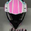 Youth Dirt Bike Helmet Kids Full Face Motorcycle Helmet for Off-Road ATV Street Riding, DOT Approved Kids Motocross Helmet with Goggles & Gloves