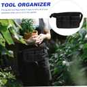Gardening Tool Apron with 6 Pockets Waterproof Adjustable Waist Tool Pouch Work Belt for Gardeners Cleaners and Diy Projects 13X13X9 Inches