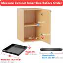 SpaceAid Pull Out Cabinet Organizer, 1 Pack Expandable 11.8"-19.6" (Need to Pull to Widen) Heavy Duty Pull-Out Drawer with Adhesive Tape for Kitchen Storage Cabinets (Black, 21" Deep)