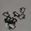 uxcell Label Holder Pull Handles, Vintage Zinc Alloy Label Frame Drawer Knobs for Cabinet Cupboard, Black 59x44mm Pack of 8 w Screws