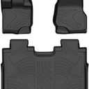 TadaMark Floor Mats Fit for Ford for Bronco 4 Door 2021-2025 Black Deep Dish All-Weather Mats Heavy-Duty Waterproof Floor Liner for Cars - 3 Piece