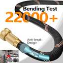 Garden Hose 100ft, 2026 Ultra Lightweight Water Hoses w/10 Function Spray Nozzle and 3/4" Brass Fittings- Durable, & Flexible Water Pipe for Yard, Lawn, Outdoor & Gardening(Black Rose gold)
