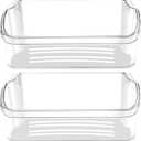 PartsBroz 240324502 Refrigerator Door Shelf Bin (2-Pack) for Frigidaire Door Shelf Replacement, Kenmore, Crosley Fridge Top Upper Gallery Shelves Bins PS429767 LFSS2312TF0 FFSS2315TS2 FFSS2315TS0