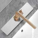 Stone Faucet Mat for Kitchen Sink, Diatomite Fast Drying Absorb Moisture Tray, Prevents Water Buildup, Durable Anti-slip Splash Guard Sink Protector (White, 15.7"x4")