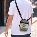 2 x Suobstales Small Crossbody Bags for Men Casual Shoulder Bag Chest Bag Youth Messenger Bag Purses and Bags (Boho Dog Claw)