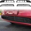 AggAuto Grille Mesh Insert Compatible with Tesla Model Y Juniper 2025 2026, Front Air Inlet Vent Grille Inserts Cover Replacement, 2 Pcs Model Y Accessories Black