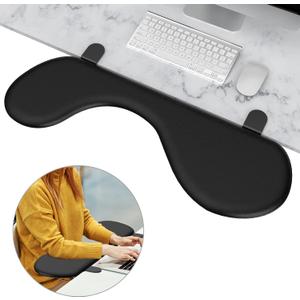 eulps Foldable Desk Extender Tray, Arm Rest for Desk, Ergonomic Forearm Leather Soft Armrest Support, Wrist & Elbow Pad for Home and Office, Easy Typing & Pain Relief, Medium