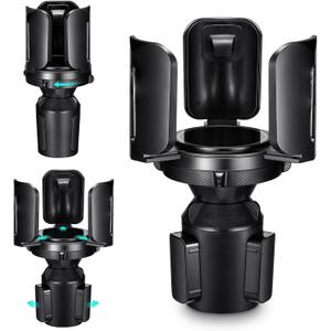 Car Cup Holder Expander Adapter (Adjustable) This Hill All Purpose Cup Holder Expander for Car with Rubber Fits Less Than 5.51" Large Bottles & Mugs & Foods & Drinks