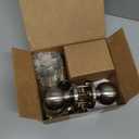 Front Door Lock Set Exterior Door Lock Set with Deadbolt, Single Cylinder Deadbolt Lock and Door Knob Set, Keyed Alike,Matte Black Door Knob and Deadbolt Set(1Pack Set)