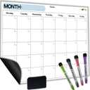 Monthly Magnetic Calendar for Refrigerator - 17x12 Dry Erase Fridge Calendar Magnet - Starts Monday, Organizes 2025 Schedules, Chores, Meals, More - Whiteboard with 4 Markers & Eraser by Quick Canary