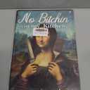 Putuo Decor Kitchen Sign Aluminum Mona Lisa with Knife and Spatula Holding Text No Bitchin in My Kitchen Funny Wall Decor for Chef or Cooking Lovers 12x8 Inches