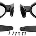 1 Pair Vintage Car Exterior Wide Vision and Anti-shake Side View Mirror, HD Glass Rear View, Driver/Passenger Side Replacement Economy Classic Universal