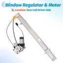 2 x Vurkcy Rear Left Driver Side Power Window Regulator with Motor Compatible with Jeep Liberty KJ KK 2002 2003 2004 2005 2006, Replace OE 748-569