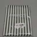 JELLYMONI 100% Natural Cotton Striped Standard Pillowcases Set, 2 Pack White and Green Stripes Pattern Printed Pillow Covers with Envelope Closure(Pillows are not Included) (0901)