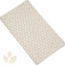 WRISIN Bathtub Mat Non Slip with Suction Cups - 100% Rubber Bathroom Mat Textured for Bath Tub Shower Safety - Soft on Touch - BPA/PVC Free - Pet Dog Bath Mat - Machine Washable - 16 28 InchBeige
