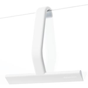 JustHang Shower Squeegee for Glass Doors, All-One-Piece Silicone with Built-in Hook Design for Easy Hanging and Cleaning, 10 Inch White