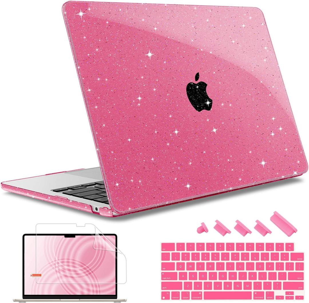 May Chen for M4 MacBook Air 13.6 inch Case 2025 2024 2023 2022 Release A3240 M3 A3113 M2 A2681, Plastic Hard Shell Case for MacBook Air 13.6" with Retina Display Fits Touch ID, Peach
