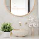 Coferset Small Fake Plants 7.45 Eucalyptus Potted Artificial Eucalyptus Plant for Bedroom Kitchen House Living Room Shelves Farmhouse Table Office Desk Bathroom Home Indoor Decor (Green)