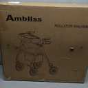 Ambliss Rollator Walker with Seat & Tray,Lightweight Folding Walker for Seniors 8" Large All-Terrain Wheels, 300 lbs Capacity, Dual Height Adjustable Rolling Walker with Cup Holder & Cane Holder