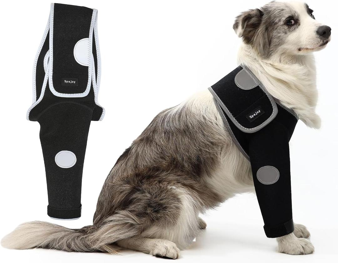 Dog Recovery Suit, Medical Cone Alternative, Abrasion Resistant Dog Recovery Sleeve, Washable 3mm Thick and Waterproof, Pet Wounds Prevent Licking, Bite, Being Wet, and Keep Dry (XL, Front Right Leg Sleeve)