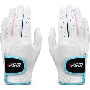 WIGERLON Kids Golf Gloves,Youth Golf Glove for Gilrls and Boys,Junior Golf Glove for Left Hand and Right Hand(2pcs) (Medium, White)