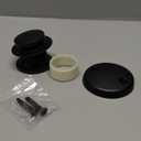 Universal Matte Black Tub Drain and Overflow Kit - Complete 2-Hole Tip-Toe Trim Set with Easy Installation & Fine/Coarse Threads