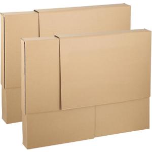 2 Sets TV Moving Box Adjustable Up to 62" TVPicture/Paint/Mirror moving Boxes for Protecting Screen,Cardboard, nclude 2 Large Case Flat Screen TV Cover, Adjustable up to 40-in x 60-in x 4-in