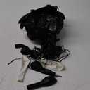 Black Bow Birthday Party Decorations 122pcs black Ivory White Double Stuffed Pearl White Balloons with Black Bow Foil Balloons for Girl Coquette Birthday Wedding Bridal Party Decorations