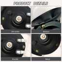 Super Loud Train Horns 12-volt electric snail waterproof high-pitch dual horns, suitable for car, truck,loud motorcycle horn bicycle and boat accessory (black)