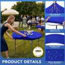 Fitted Round Table Covers 48 Inch-2 Pack Royal Blue Elastic Spandex Table Cloth-Small Stretch Folding Circle Tablecloths Topper Cap for Kitchen Dining Commercial Party Picnic Event Banque