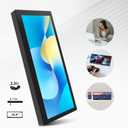 12.3 Inch IPS Stretched Bar LCD Travel Display 1920 * 720 Secondary Monitor, HDMI USBC, Mini Portable Monitor Metal Material for Laptop Computer Windows Aida64 GPU CPU RAM Monitoring,Built-in Speaker