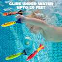 JOYIN 8 Pack Pool Toys, Shark Underwater Diving Toys, Colorful Swimming Toy Sinking Throwing for Kids Gifts Summer Swim Dive Training Water Fun Pool Games(Sharks)