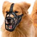 2 x Dog Muzzle Lightweight Breathable Basket Muzzle, Anti-Biting & Chewing, Adjustable Fit for Small, Medium & Large Dogs, Plastic Material (Size 2)