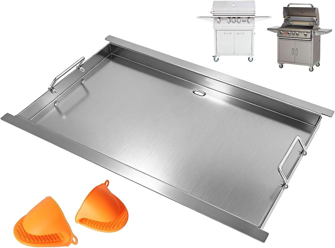 16517 Flat Top Griddle Insert for Bull Grill 4 Burner Angus 41628 47628 41629, Stainless Steel Griddle Plate for Outlaw 30" 26039 26038, for Bull Premium 18248 18249, Lion L75000 Grill Parts