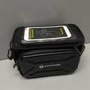 Bike Handlebar Bag with Touch Screen Phone Holder, 6L Large Water Resistant Bike Basket Front Bag with Handlebar Adapter, Reflective Bike Storage Pouch with Shoulder Strap for Bicycle and E-bike