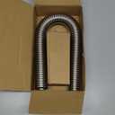 BLACKHORSE-RACING 24" Stainless Steel Radiator Flexible Coolant Water Hose Kit with Caps Universal (Silver)