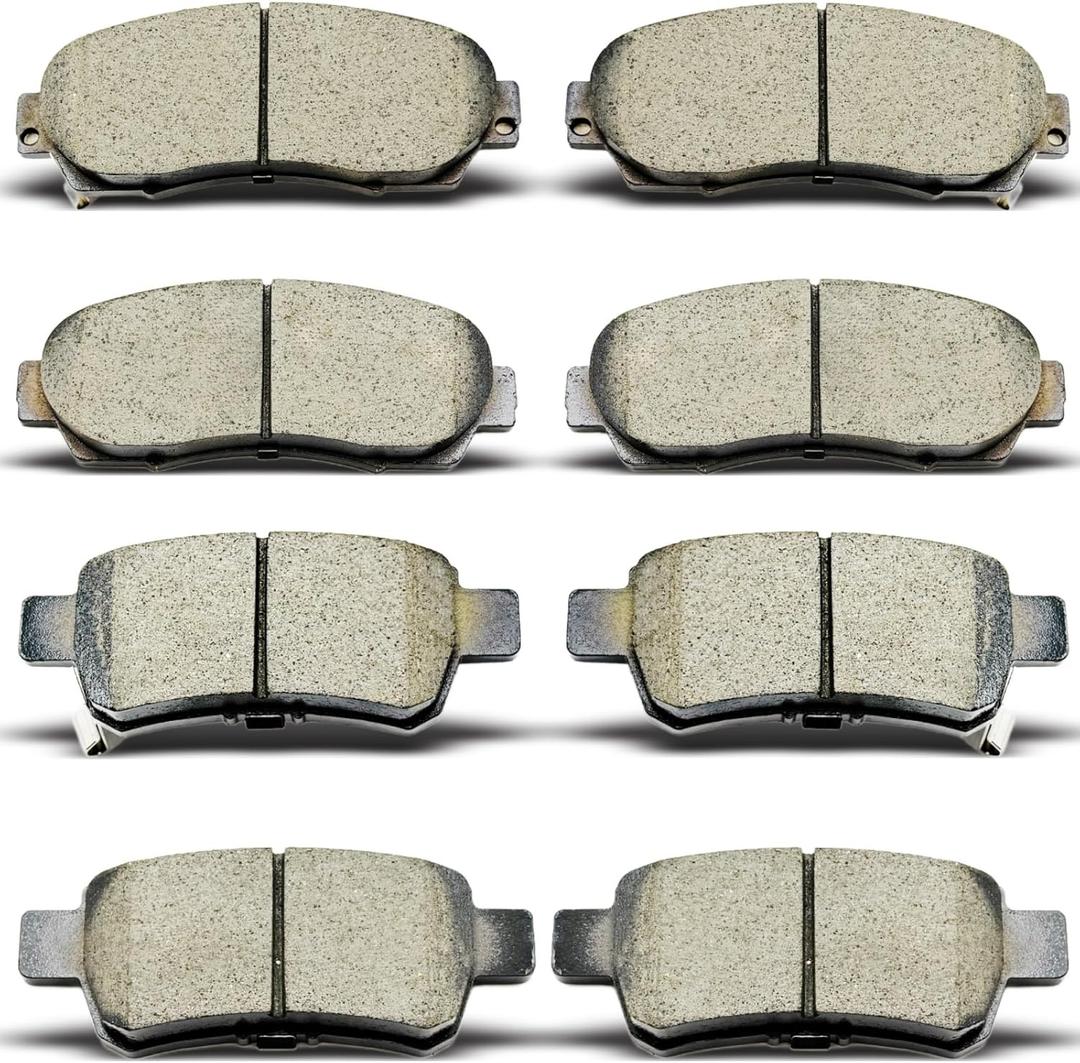 8 pcs Front Rear Ceramic Brake Pads Kit Fit For 2005 2006 2007 2008 2009 2010 Honda Odyssey(D1089 D1088)